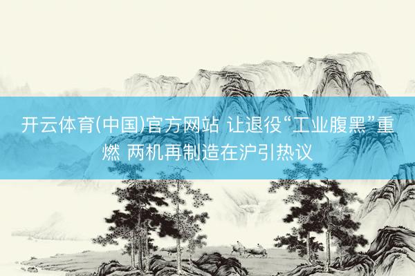 开云体育(中国)官方网站 让退役“工业腹黑”重燃 两机再制造在沪引热议
