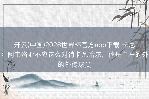 开云(中国)2026世界杯官方app下载 卡尼萨雷斯：阿韦洛亚不应这么对待卡瓦哈尔，他是皇马的外传球员